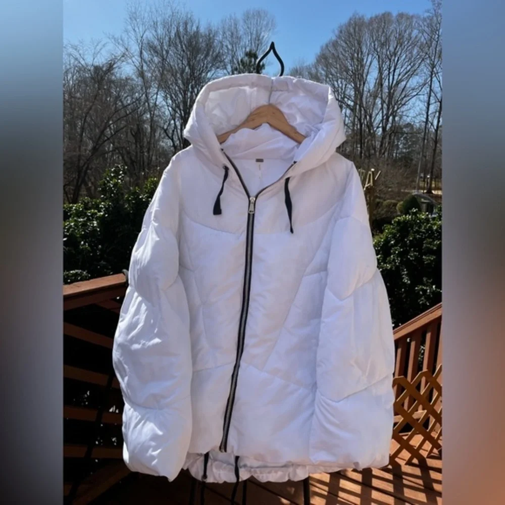 Free People Women’s Hailey Puffer Jacket Oversized Hooded Lightweight Size S-xl
